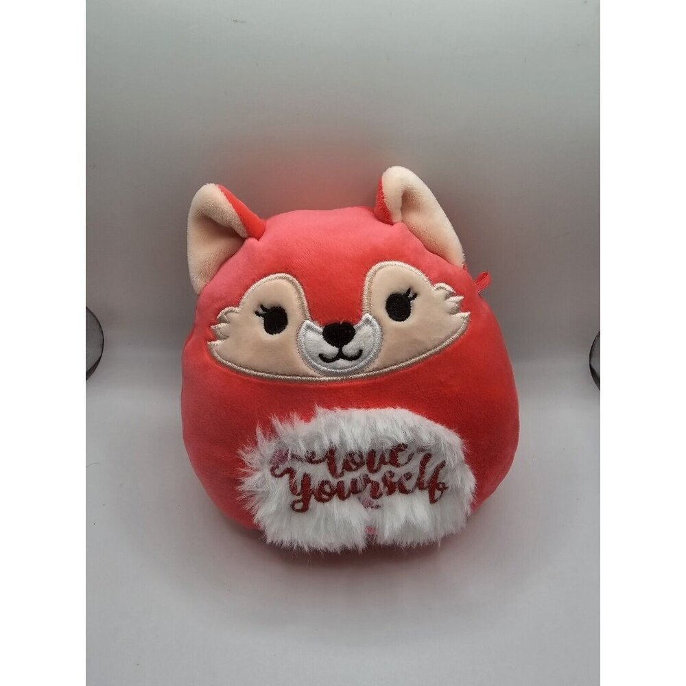 Squishmallow Lexi The Red Fox 5" Valentines LOVE YOURSELP Fuzzy Belly